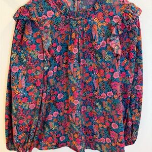 J. Crew Multicolor Floral Top